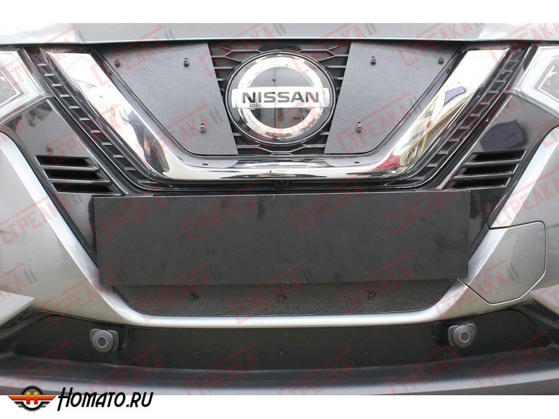 Зимняя защита радиатора Nissan Qashqai 2019+ рестайл | на стяжках