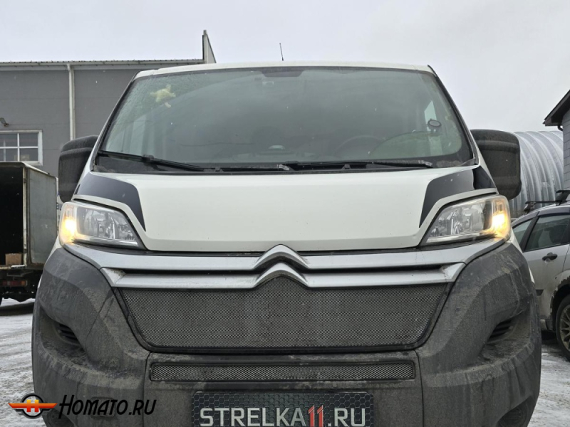 Накладки на капот для Citroen Jumper (290/295) 2016+ | 2 штуки, декор
