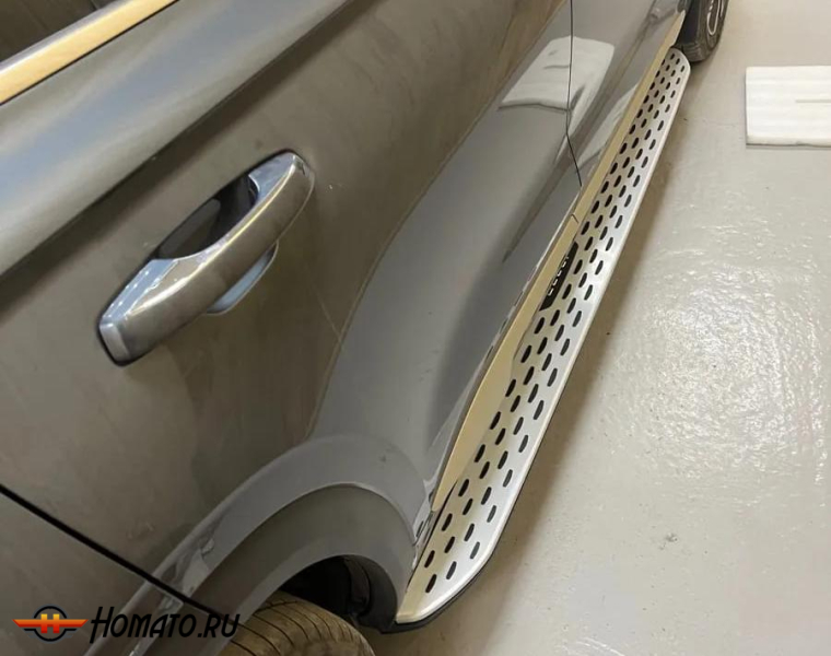 Пороги OEM для Geely Monjaro 2023+ | серебристые