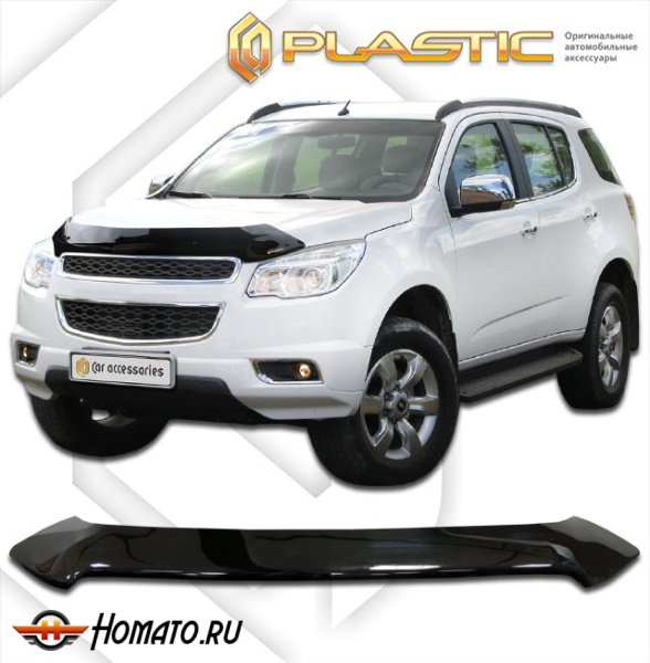 Дефлектор капота Chevrolet TrailBlazer 2 2012-2016 | черный