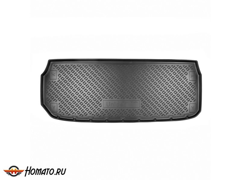 Коврик в багажник Nissan Pathfinder R52 2014+ (разложенный 3 ряд) | черный, Norplast