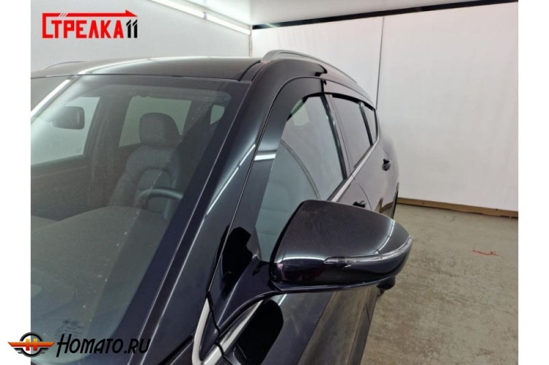 Дефлекторы Dongfeng DFSK ix7 | премиум, плоские, 2D
