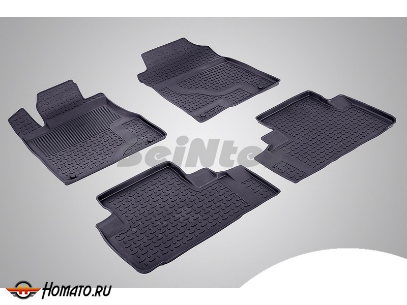 Резиновые коврики Honda CR-V IV 2012-2016 | с высокими бортами | Seintex