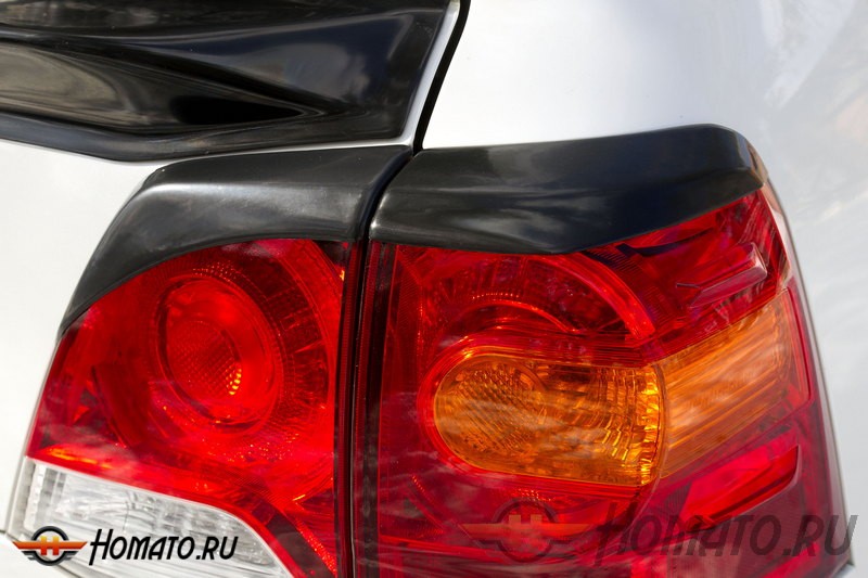 Накладки на задние фонари (реснички) Toyota LC 200 (2012-2014) | глянец (под покраску)