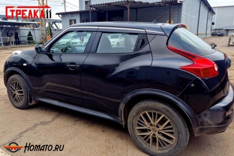 Дефлекторы Nissan Juke 2010-2020 | премиум, плоские, 2D