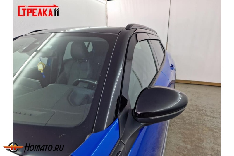 Дефлекторы Peugeot 2008 2 2020+/2023+ | из 6 частей, премиум, плоские, 2D