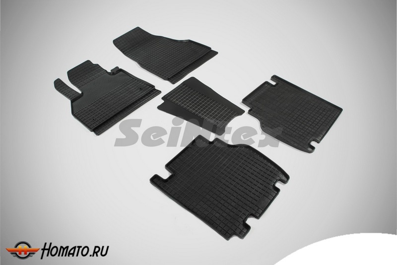 Коврики для Renault Kangoo 2008+/2013+ | СЕТКА, резиновые, с бортами, Seintex
