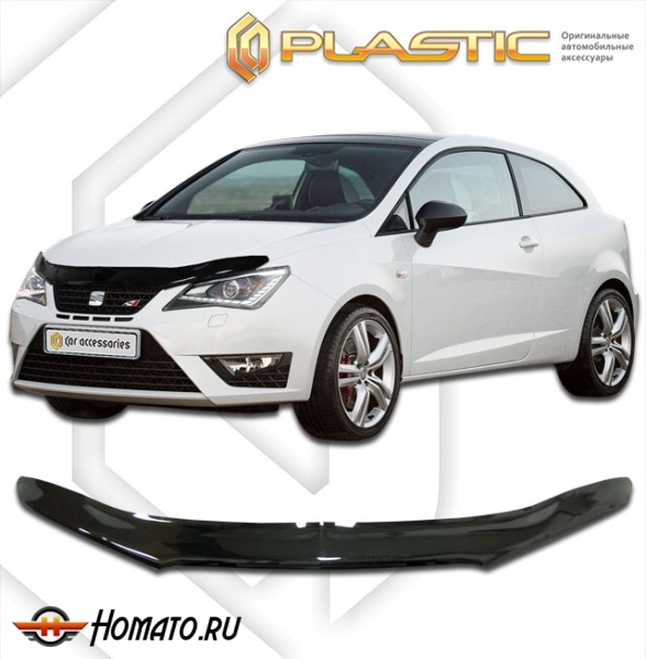 Дефлектор капота Seat Ibiza 2012- | черный