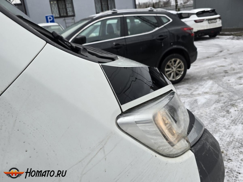 Накладки на капот для Fiat Ducato (290) 2014+ | 2 штуки, декор