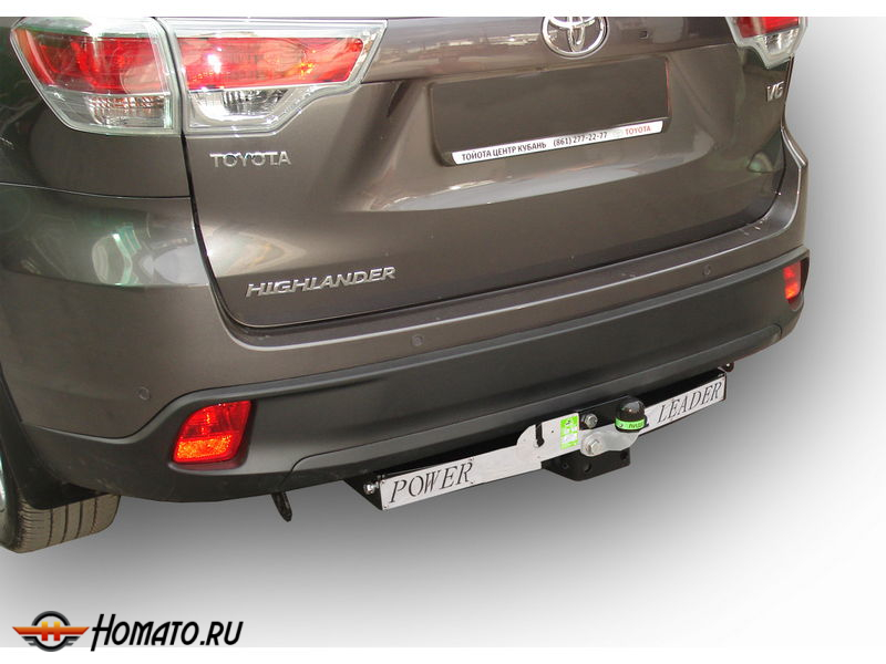 Фаркоп TOYOTA HIGHLANDER 3 (XU50) 2013-2020 | шар F - кованый, с пластиной из нержавейки | Лидер Плюс | T120-F(N)