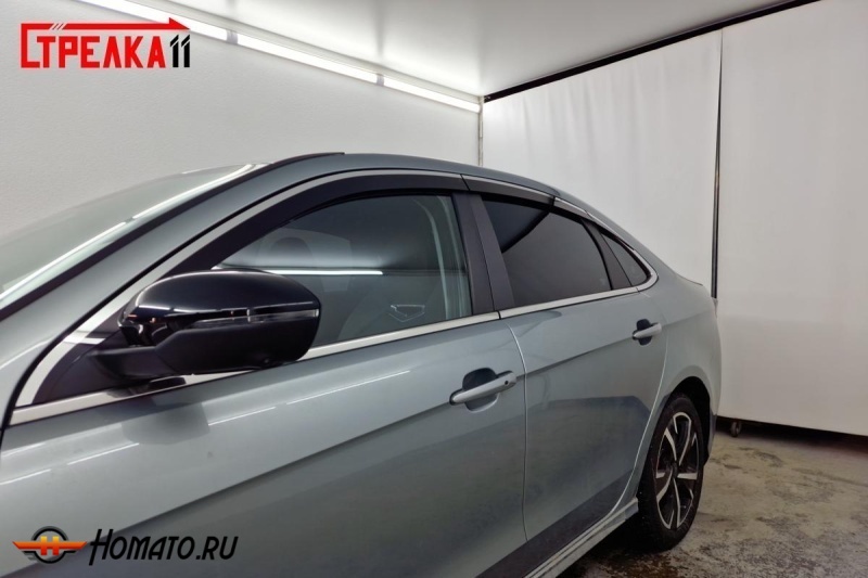 Дефлекторы Kaiyi E5 2022+ | премиум, плоские, 2D