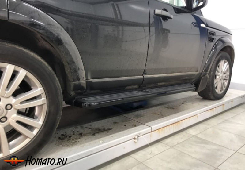 Пороги OEM для Land Rover Discovery 3 / 4 2004-2017 | с черным кантом