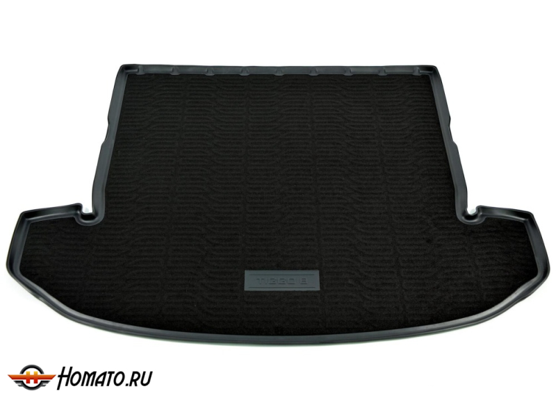 Коврик в багажник Chery Tiggo 8 Pro 2021 / Tiggo 8 Pro MAX (сложенный 3 ряд) | комбинированный: ворс + полиуретан, Norplast