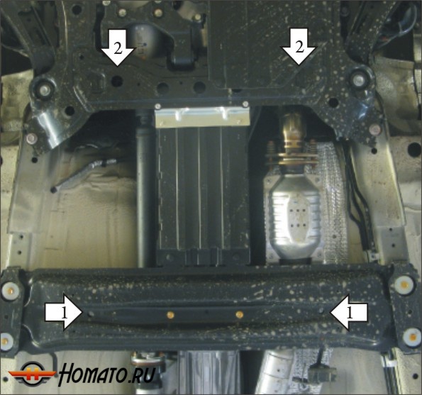 Защита картера Suzuki Grand Vitara 2012-2016 | КПП, 2 мм, сталь | MOTODOR | 02412