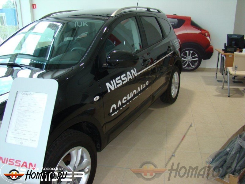 Боковые молдинги на двери для Nissan Qashqai+2 (2007-2013) | Rider F-16
