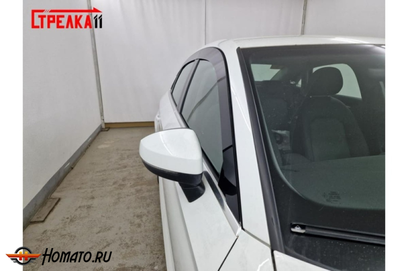 Дефлекторы Ауди А3 (8V) седан 2012-2020 | из 6 частей, премиум, плоские, 2D