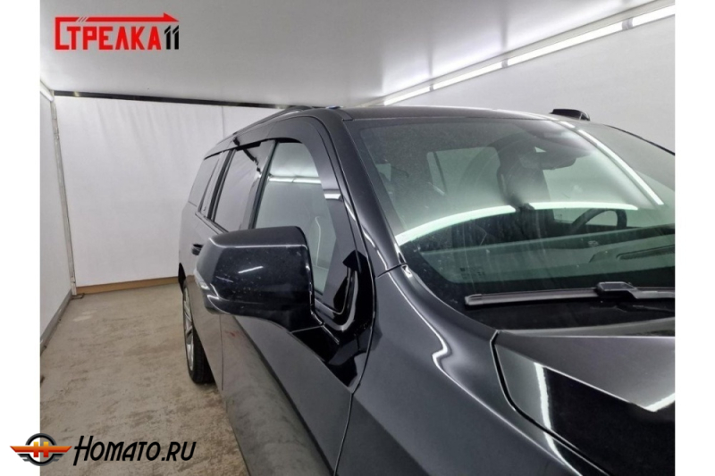 Дефлекторы Cadillac Escalade 5 2020+/2024+ | из 6 частей, премиум, плоские, 2D