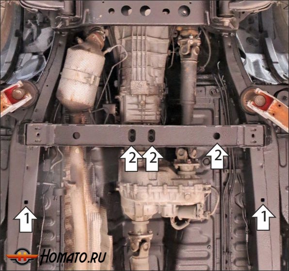 Защита картера Sollers ST6 2023- | раздатка, 2 мм, сталь | MOTODOR | 78311