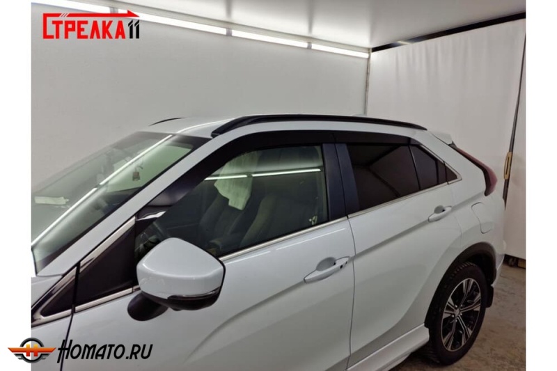 Дефлекторы Mitsubishi Eclipse Cross 2017+/2020+ | премиум, плоские, 2D