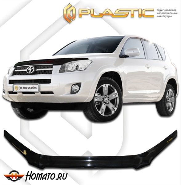 Дефлектор капота Toyota Rav4 30 2009- | exclusive, черный