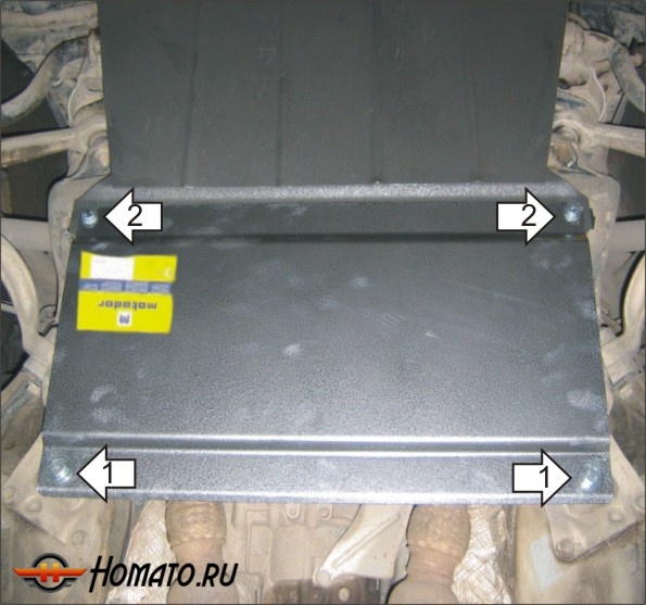 Защита картера Audi A6 1997-2001 | КПП, 2 мм, сталь | MOTODOR | 00104