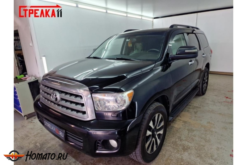 Дефлекторы Toyota Sequoia 2 2007-2022 | из 6 частей, премиум, плоские, 2D