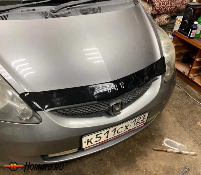 Дефлектор капота мухобойка HONDA FIT (2005-2008)