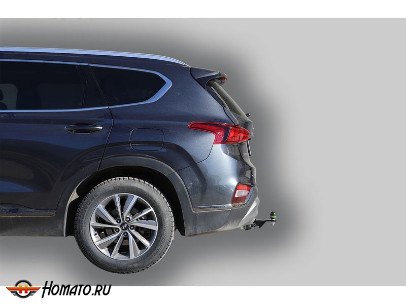 Фаркоп HYUNDAI SANTA FE 4 (TM) 2018-2020 дорестайл | шар E - под квадрат - быстросъемный | Лидер Плюс | H230-E