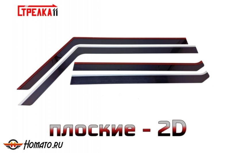Дефлекторы Сузуки Джимни 4 2018+ | премиум, плоские, 2D