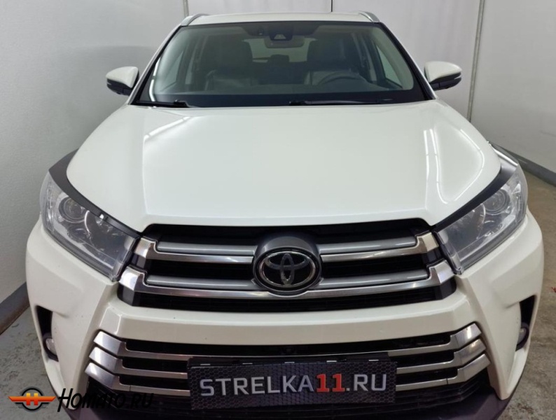 Накладки на фары для Toyota Highlander 3 2013-2020 | 2 штуки, декор