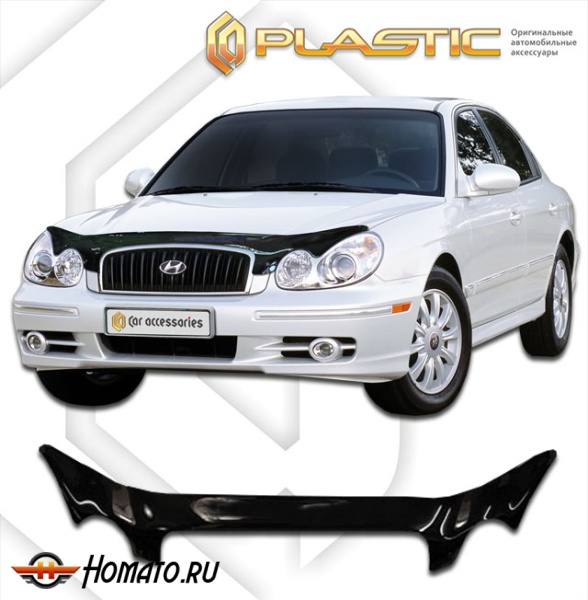 Дефлектор капота Hyundai Sonata 4 2004-2012 (EF) | черный