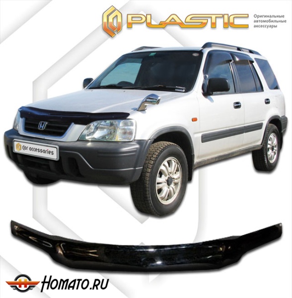 Дефлектор капота Honda CR-V 1 1995-2001 (RD1, RD2) | черный