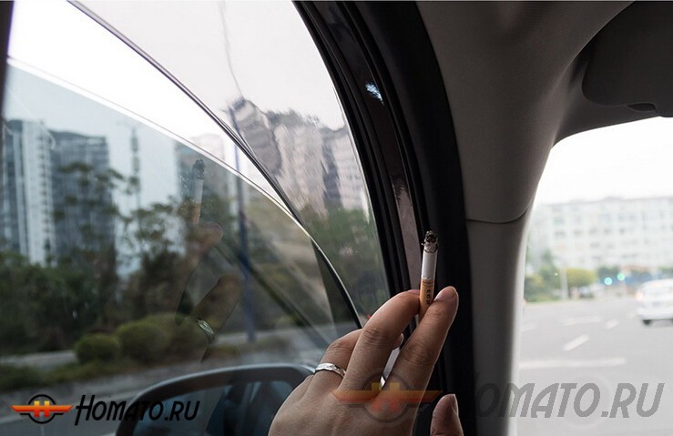Премиум дефлекторы окон для Toyota Hilux 2015+ | с молдингом из нержавейки