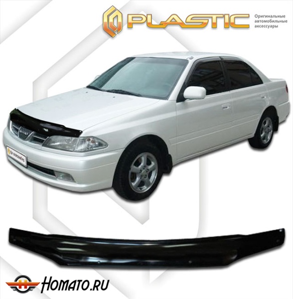 Дефлектор капота Toyota Carina 1997-2001 (T210-T215) | черный