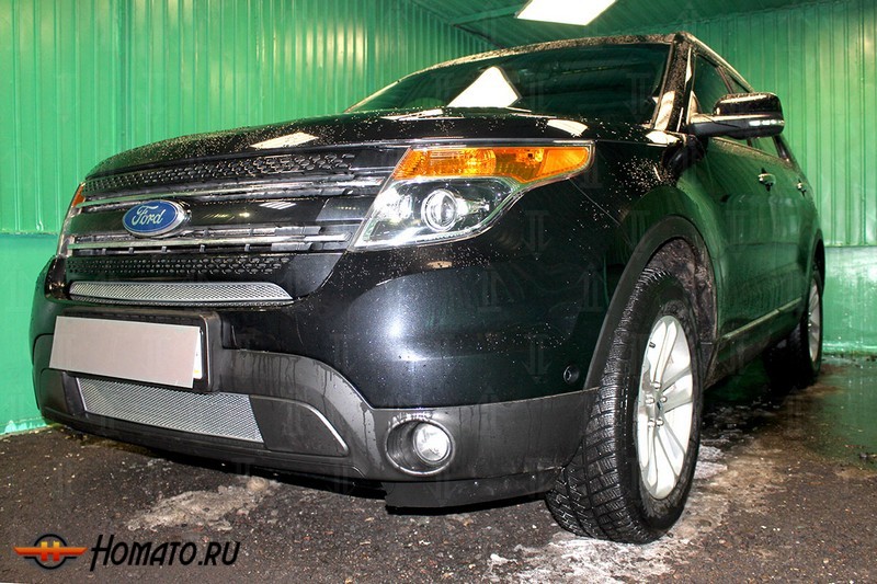 Защита радиатора для Ford Explorer (2012-2015) дорестайл | Премиум