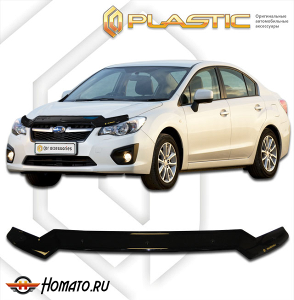 Дефлектор капота Subaru Impreza 4 2011-2016 | черный