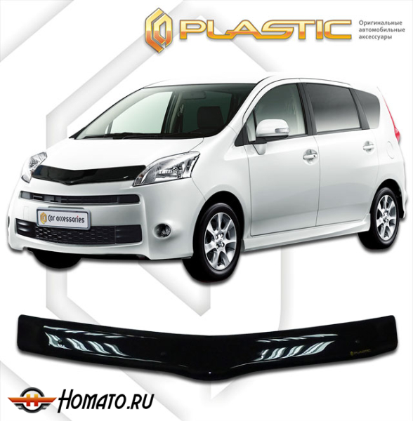 Дефлектор капота Daihatsu Boon Luminas 2008-2012 (M600S, M601S, M610S) | черный