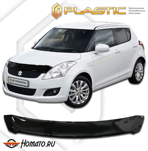 Дефлектор капота Suzuki Swift 4 2010-2016 | черный