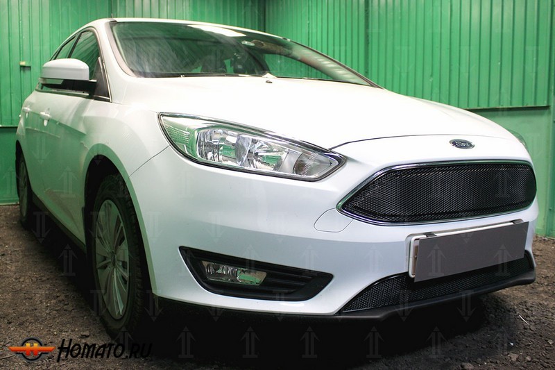 Защита радиатора для Ford Focus 3 (2014+) рестайл | Премиум