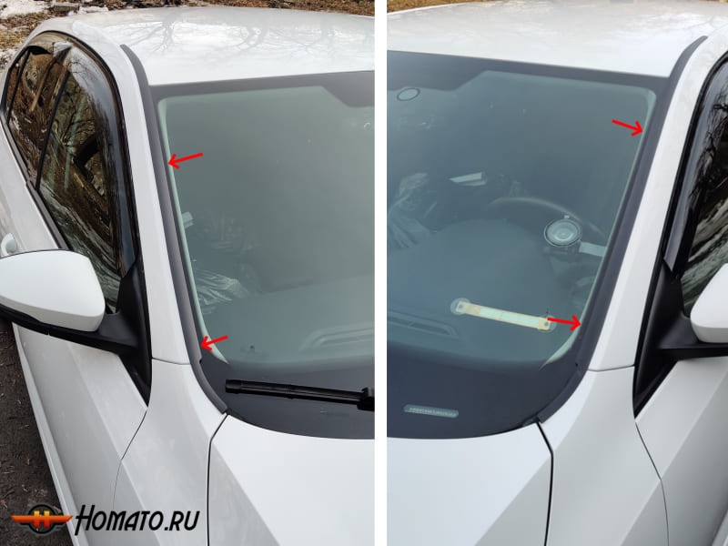 Водосток дефлектор лобового стекла для Toyota Auris 2006-2012