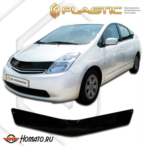 Дефлектор капота Toyota Prius 2 2003-2009 (NHW20) | черный