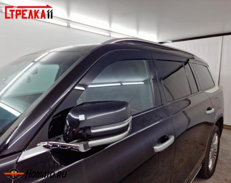 Дефлекторы Hongqi LS7 2022+ | из 6 частей, премиум, плоские, 2D
