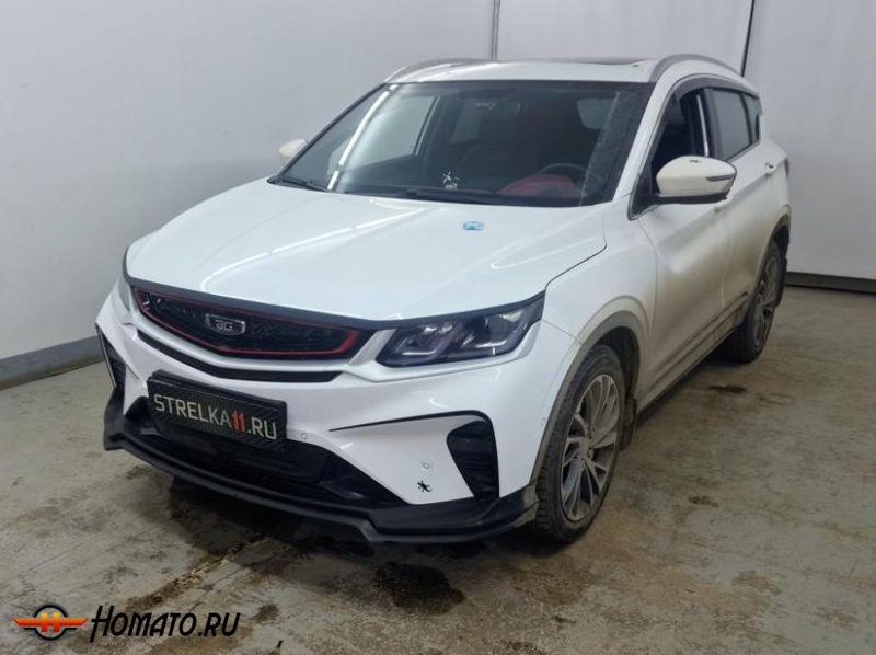 Накладки на передний бампер для Geely Coolray 2019-2024 дорестайл | 2 штуки, декор