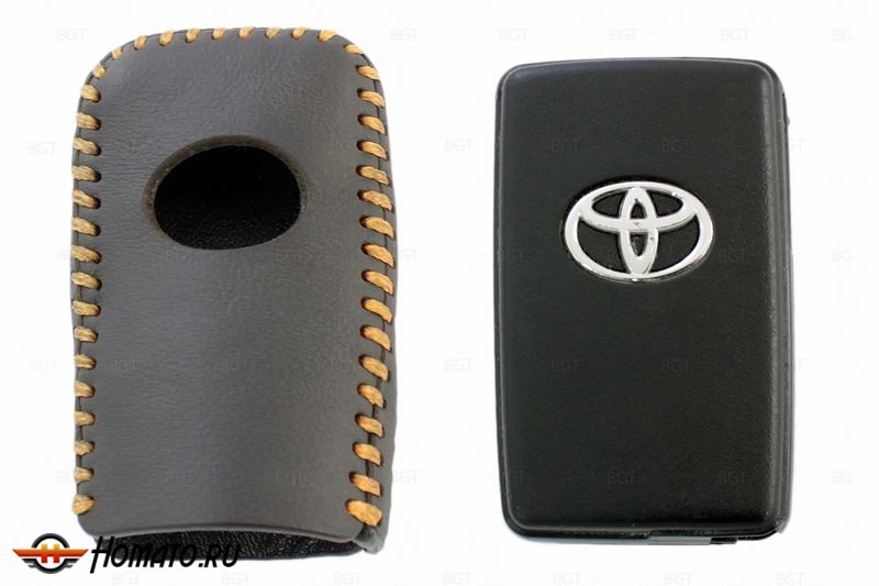 Чехол для ключа Toyota «Брелок» "String", Цвет кожи: Черный