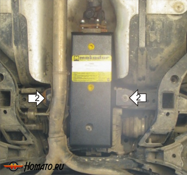 Защита картера Opel Antara 2006-2011 | задний дифференциал, 3 мм, сталь | MOTODOR | 13003