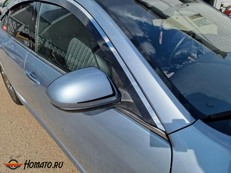 Накладки на зеркала для Mazda 6 (GH) 2007-2012 | декоративные полосы