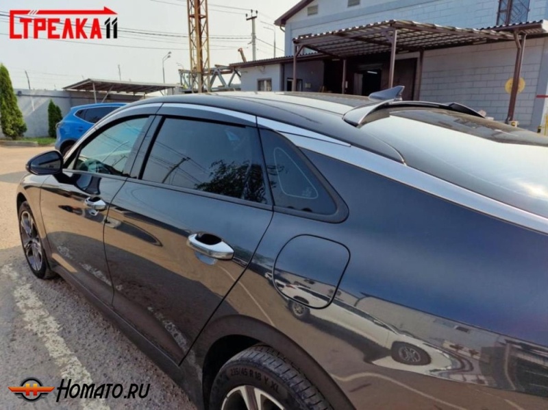 Дефлекторы KIA K5 2020- | премиум, плоские, 2D