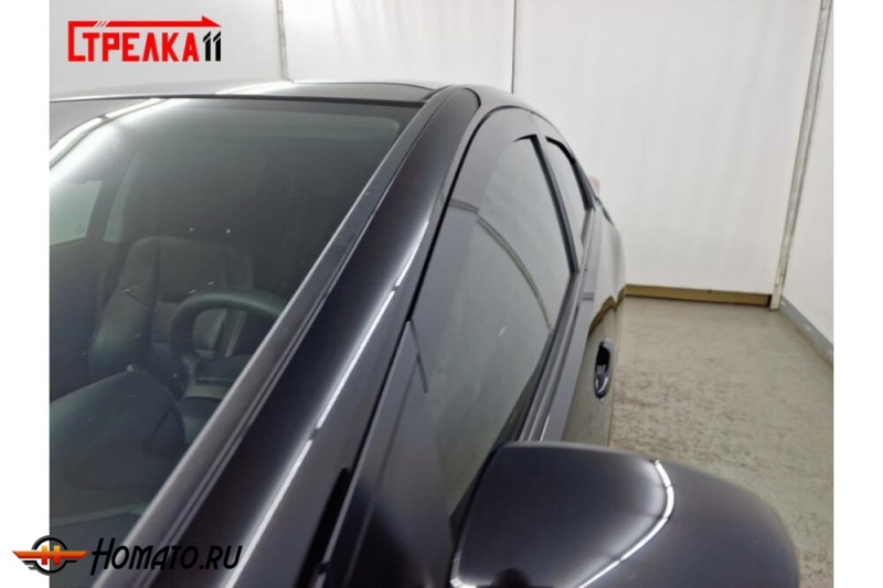 Дефлекторы Honda Civic 9 (5D) 2012+ | из 4 частей, премиум, плоские, 2D