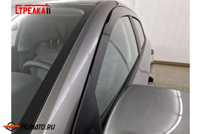 Дефлекторы Geely Emgrand 2023+ | из 6 частей, премиум, плоские, 2D