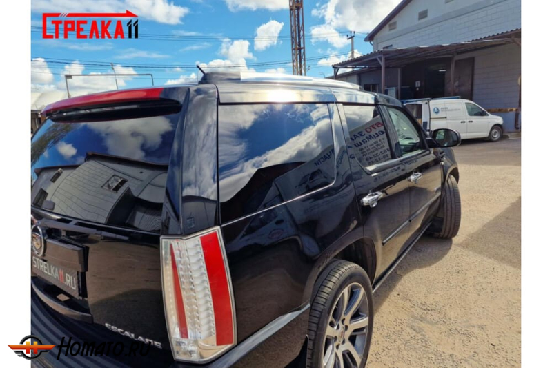 Дефлекторы Кадиллак Эскалейд 3 2007-2014 | из 6 частей, премиум, плоские, 2D